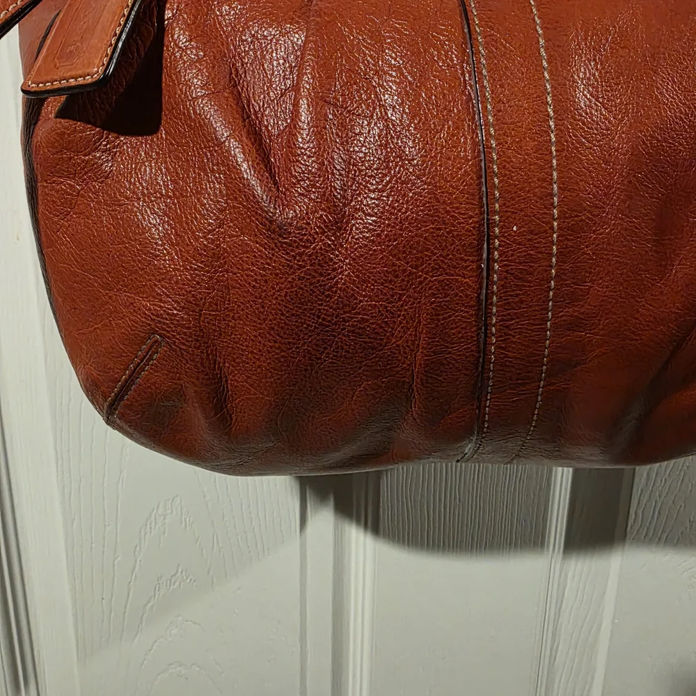 Coach Ergo Pleated Hobo Bag, style number 12235 In Burnt Orange. - Picture 3 of 11